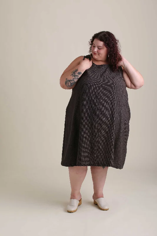 Year-End Clearance Tank Dress in Espresso Dot