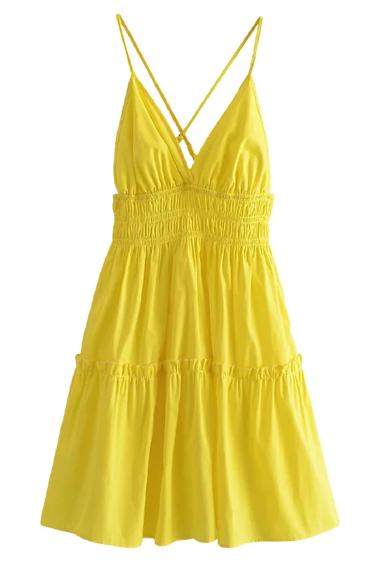Stock Up and Save 'Quincey' V-Neck Pleated Dress