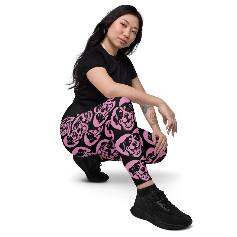 Limited Availability DOG BREED LEGGINGS with pockets - APPENZELLER SENNENHUND - HERTTAHOUND - pink