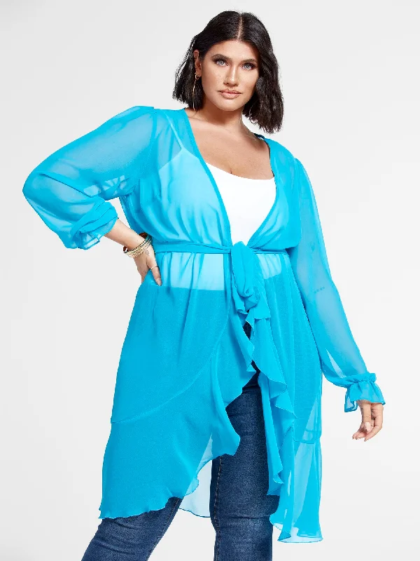 Discount Mania Zora Tie Waist Duster