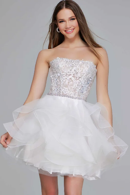 Closeout Sale Jovani 24371 Homecoming Dress Beaded Strapless Short Dress