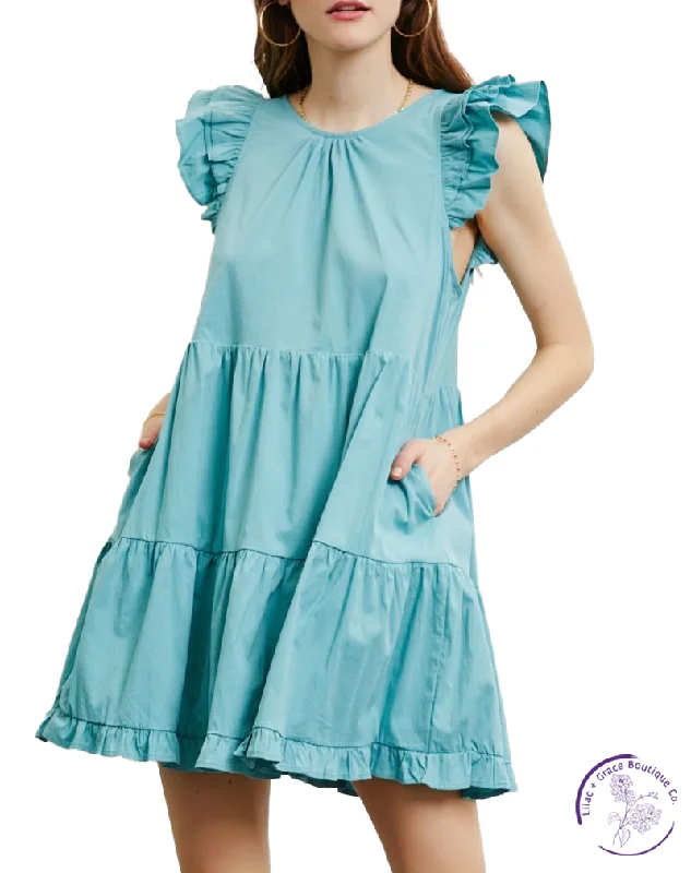Act Fast Romantic Ruffles Mini Dress