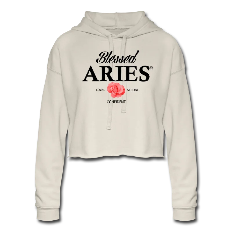 Blessed Aries Women's Cropped Hoodie