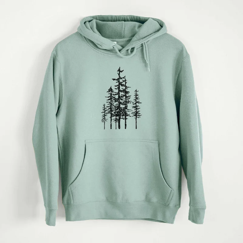 Bargain Blast CLOSEOUT - Evergreen Trees  - Mid-Weight Unisex Premium Blend Hoodie