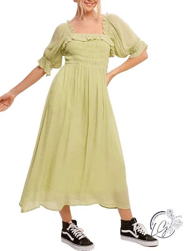 Can't Miss Easy to Wear Ruffle Maxi Dress