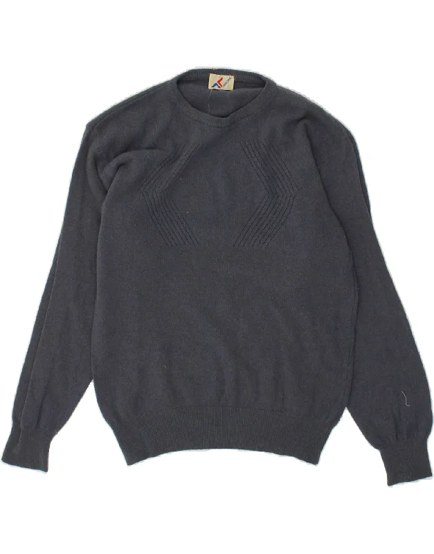 Amazing Deals VINTAGE Womens Crew Neck Jumper Sweater Small Grey Angora