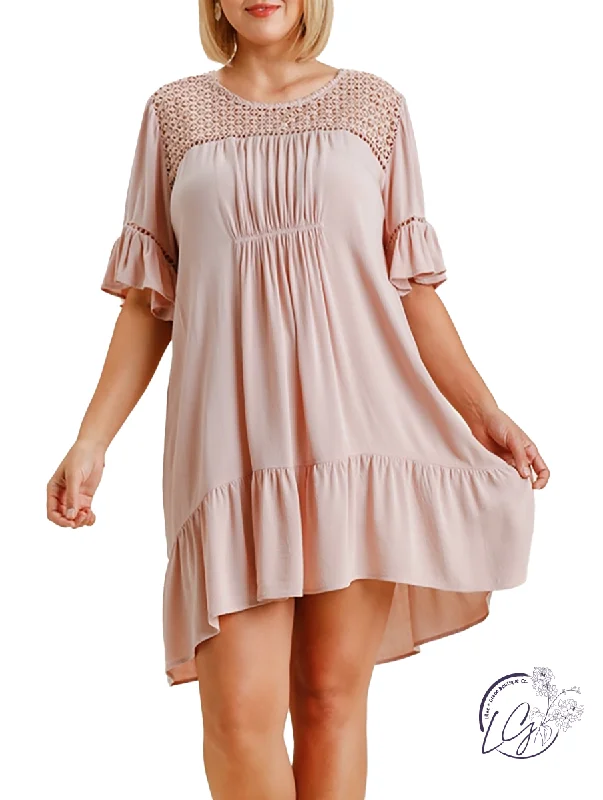 Clearance Items Curvy Sweet Vision Crochet Short Dress