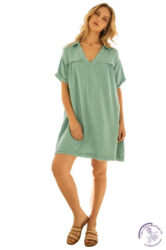 Hurry In Basic Summer Solid Mini Dress