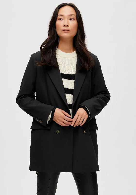Final Markdown Selected Femme Myla Relaxed Blazer, Black