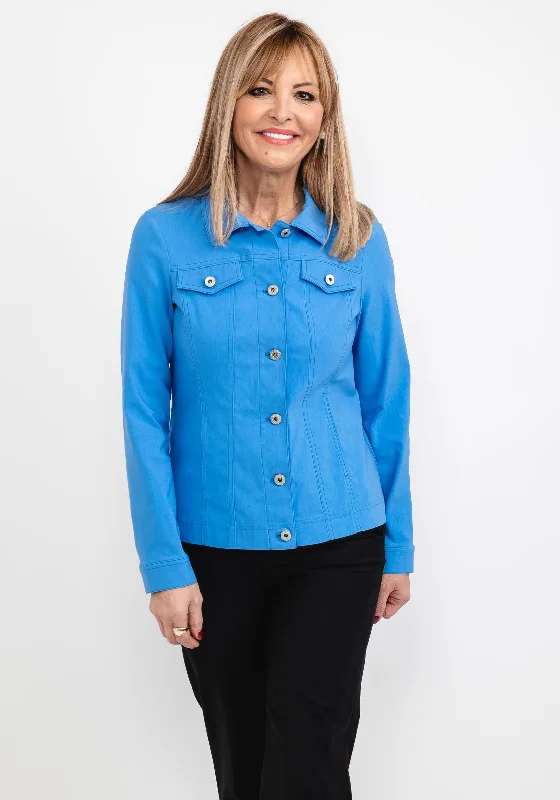 Early Access Robell Happy Denim Effect Jacket, Azure Blue