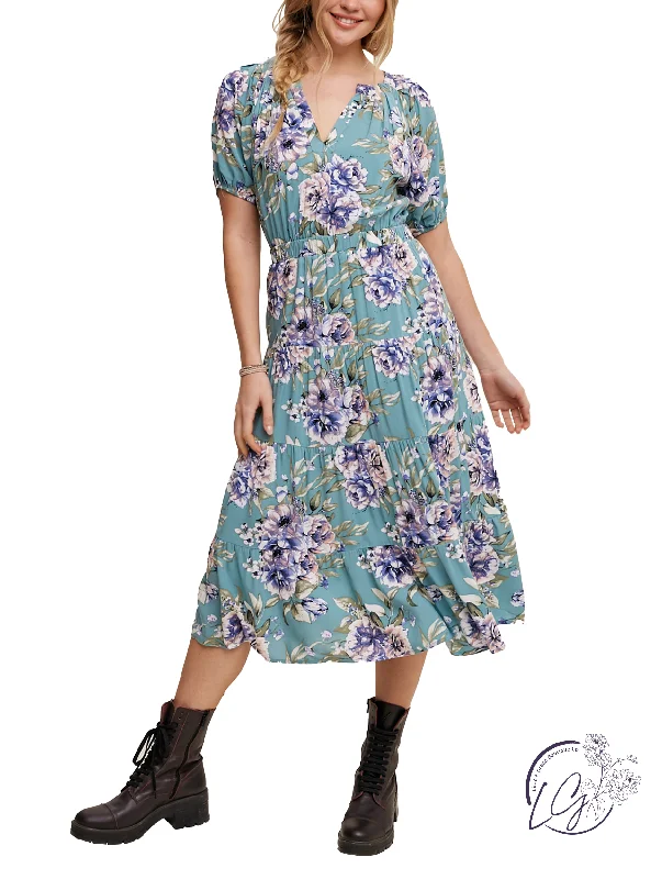 Fantastic Offers Garden Gala Cinched Waist Dress