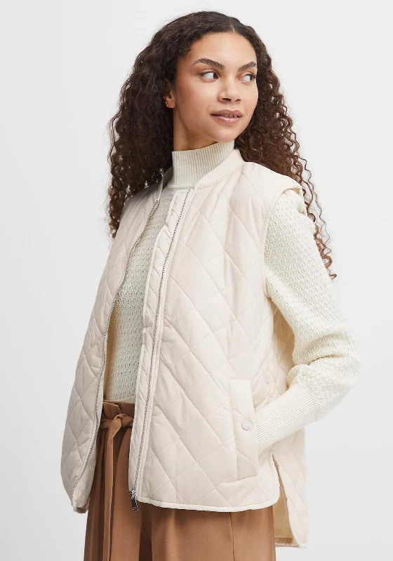 Midnight Madness b.young Canna Quilted Short Gilet, Birch