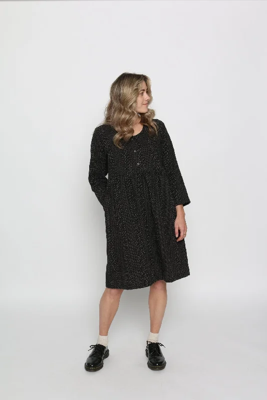 Special Savings Brook Dress in Black w/ Brown Dot