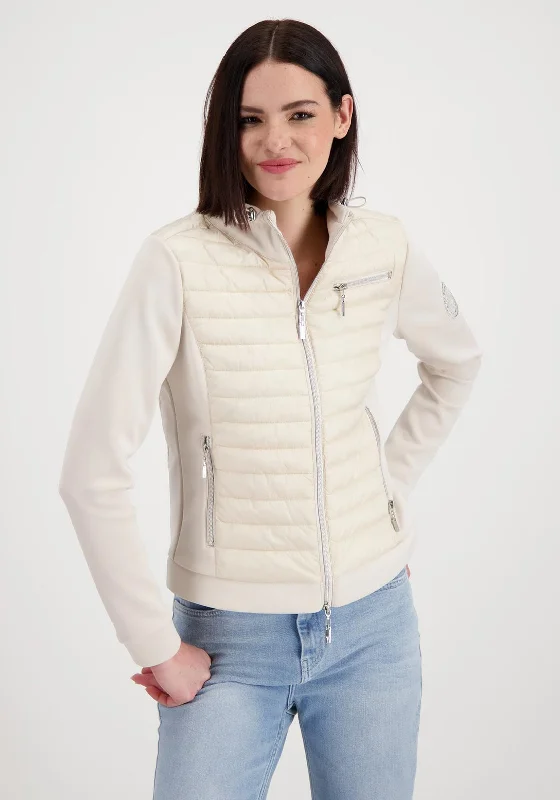 Monari Quilted Torso Short Jacket, Nude