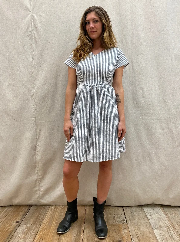 Referral Discount Dolman Dress in Seersucker