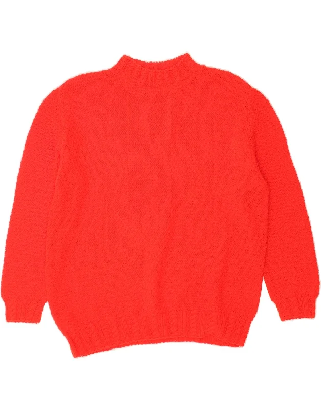 VINTAGE Womens Turtle Neck Jumper Sweater UK 22 3XL Red