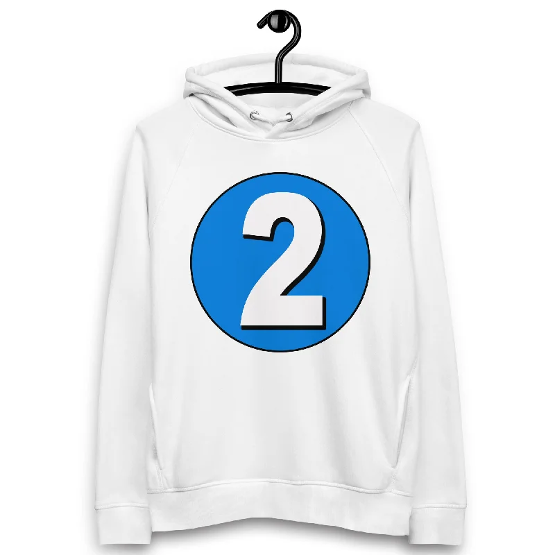 Price Rollback Unisex pullover hoodie: White on Blue 2