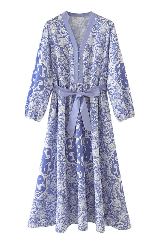 Special Savings 'Yasmin' Floral V-Neck Dress