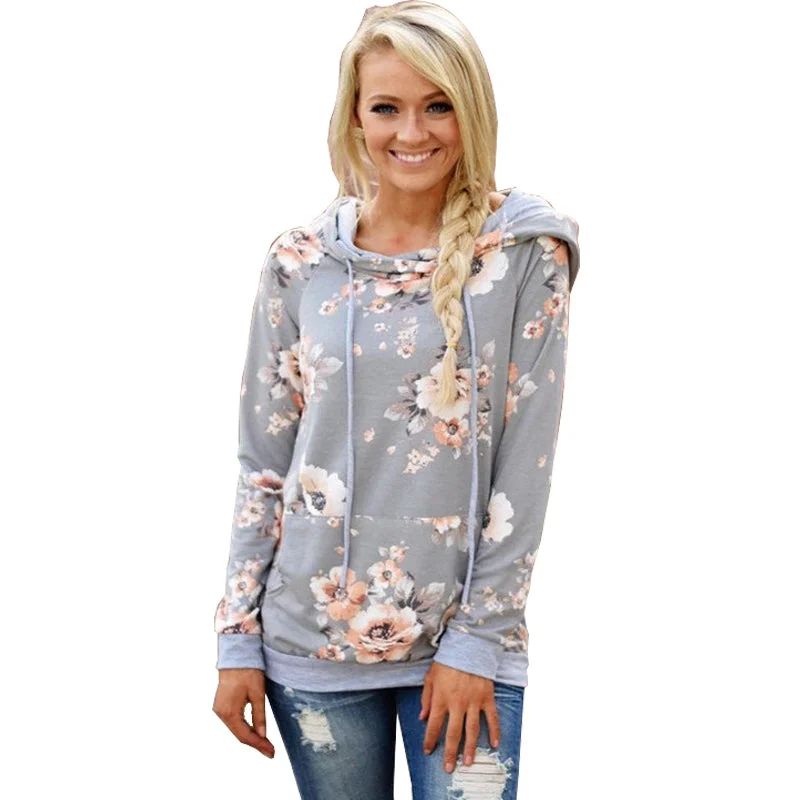 Can't Be Beat Printed Floral Hoodies Women 2017 Autumn Winter New Fashion Casual Gray Hooded Sweatshirt Female Long Sleeve Pullovers Can't Be Beat Printed Floral Hoodies Women 2017 Autumn Winter New Fashion Casual Gray Hooded Sweatshirt Female Long Sleeve Pullovers