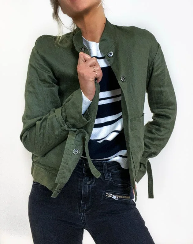 Limited Time Offer Lightweight Linen Army Jacket