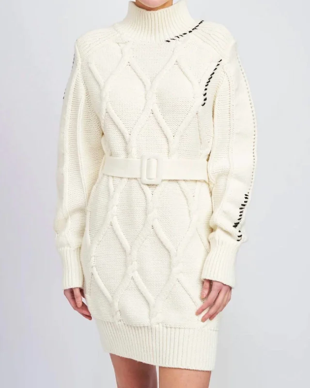 Deep Discounts Lena Mini Dress In Cream | Cream