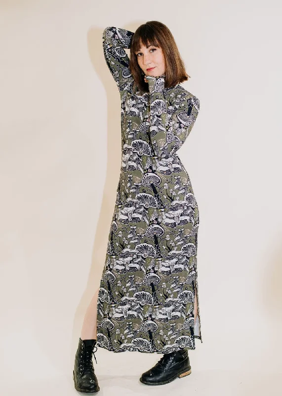 Epic Deals The Dunn Dress in Fungeyes Basque Green