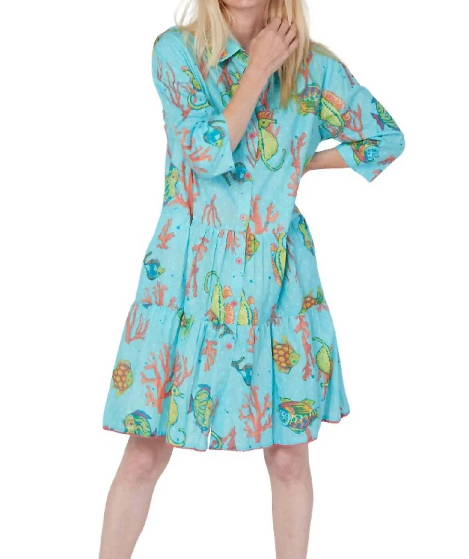 Alcee Sea Life And Coral Print Dress