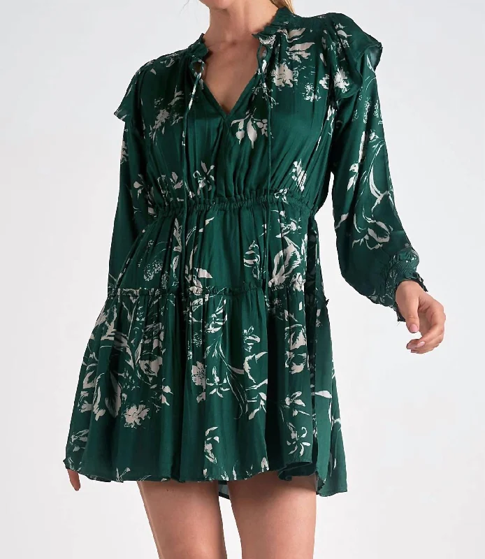 Erika Mini Dress In Jade Toulousse