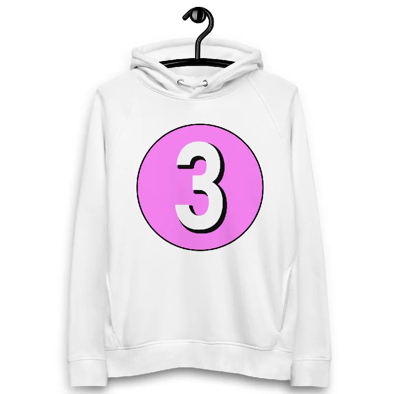 Limited Time Discount Unisex pullover hoodie: White on Pink 3