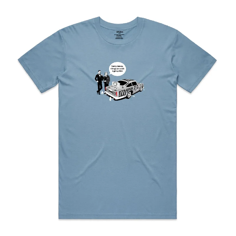 Don't Wait Isthatso Cotton Graphic T Shirt - Sorry James - Blue