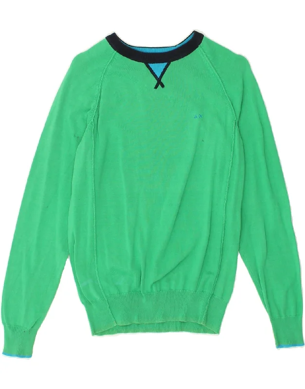 Weekend Deal SUN68 Womens Crew Neck Jumper Sweater UK 14 Medium  Green