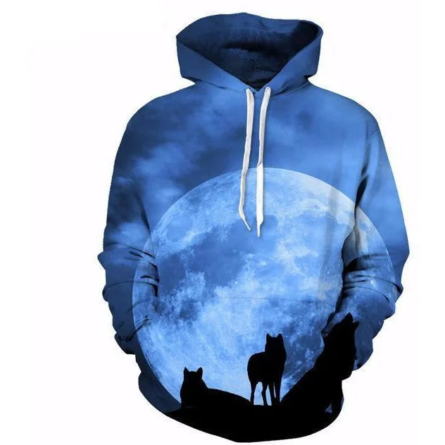 Final Sale Moon Wolves Hoodie