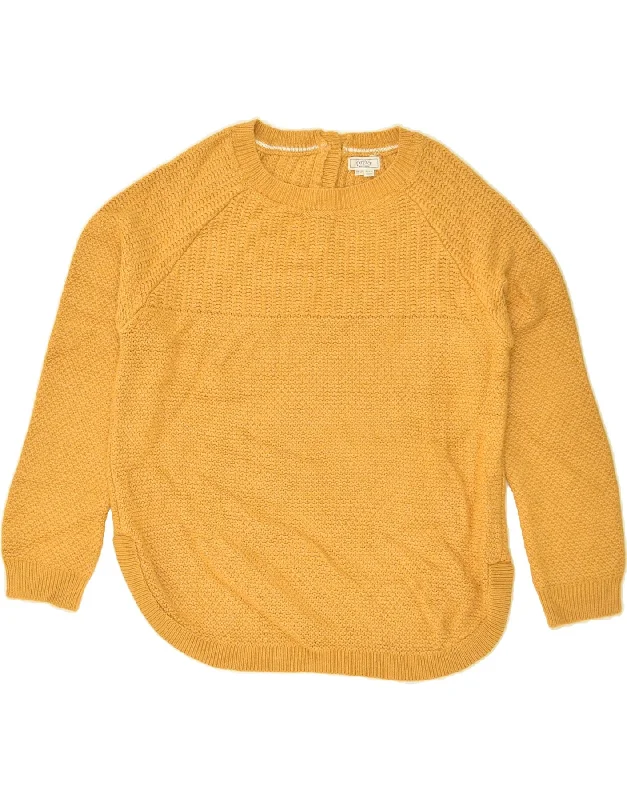 Low Prices FAT FACE Womens Boat Neck Jumper Sweater UK 12 Medium  Yellow Acrylic