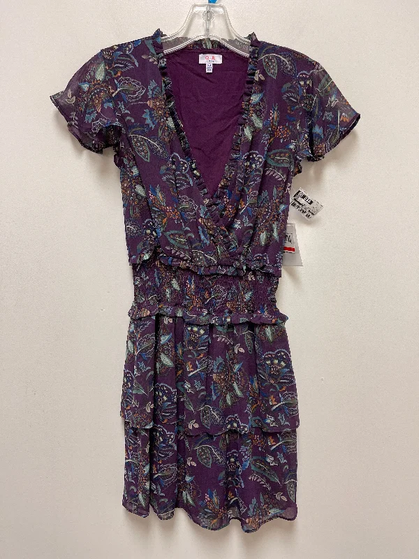 Massive Deals Purple Dress Casual Short Clothes Mentor, Size Xs