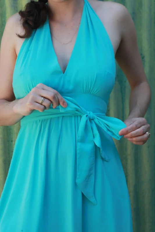 Great Bargains Monroe Dress in Sea Foam Challis