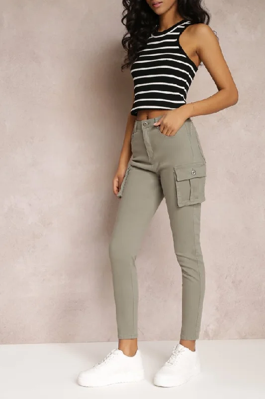 Amazing Deals Elodie Khaki Cargo Trousers