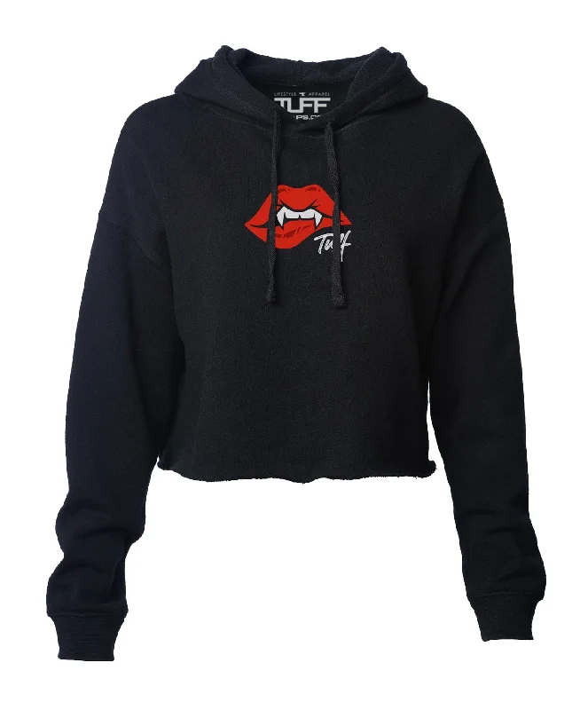 Vampire's Kiss Hooded Cropped Fleece