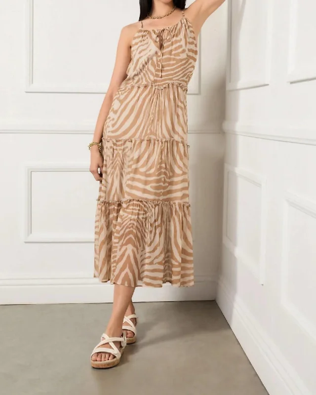Mega Sale Josephine Dress In Desert Zebra | Desert Zebra