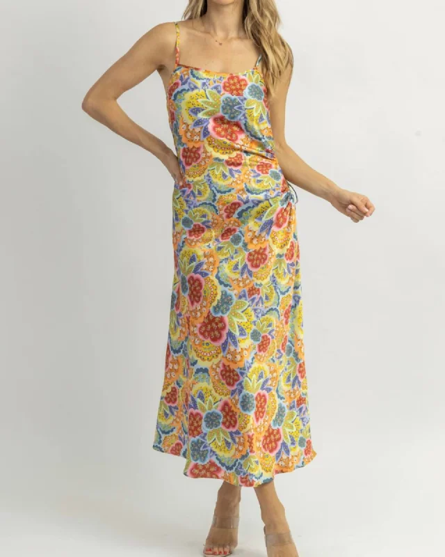 Super Sale Mesmerize Side Tie Dress In Yellow | Yellow