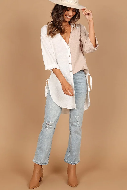 Stylish Two-Tone Button-Down Shirt