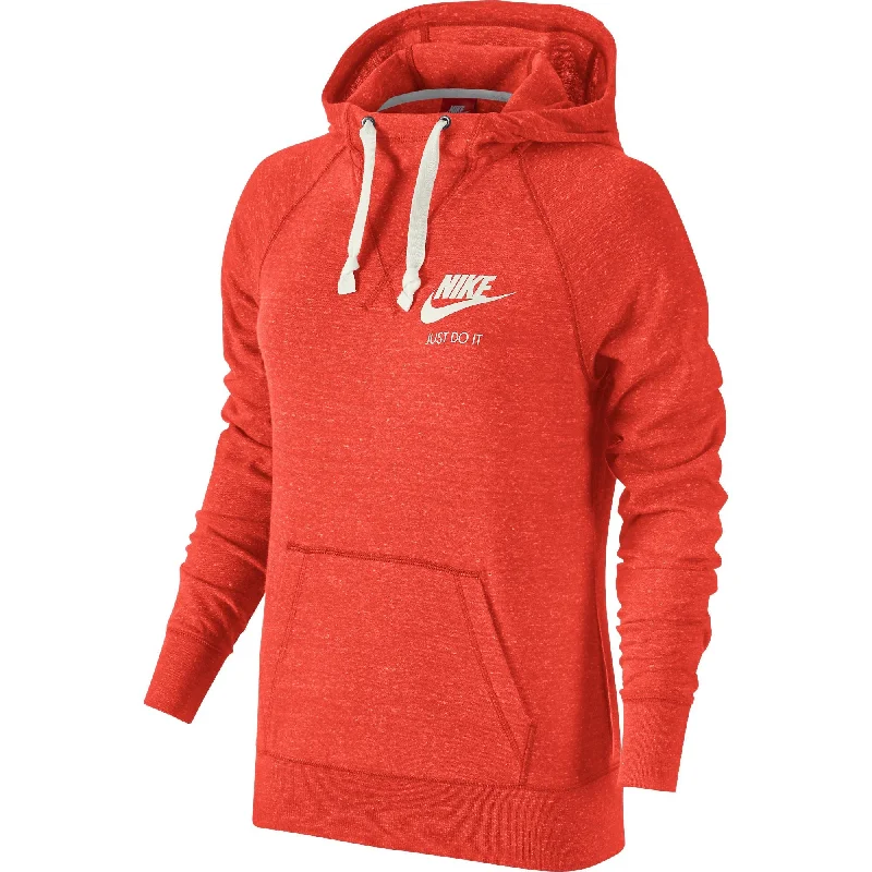 Nike Sportswear Gym Vintage Women's Hoodie Orange/White