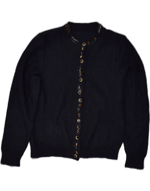 Discount Deals VINTAGE Womens Crew Neck Jumper Sweater UK 14 Medium Navy Blue
