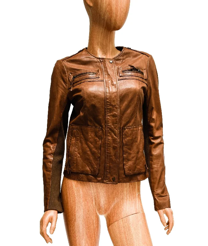 Huge Discounts Fitted Leather Jacket