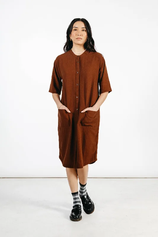 Savings Bonanza Signe Dress / Russet Chevron