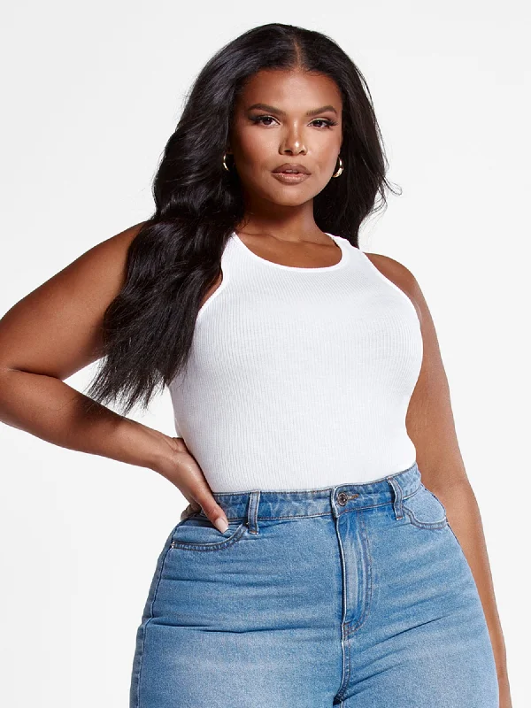 Price Fest Wendy Ribbed Knit Racerback Tank