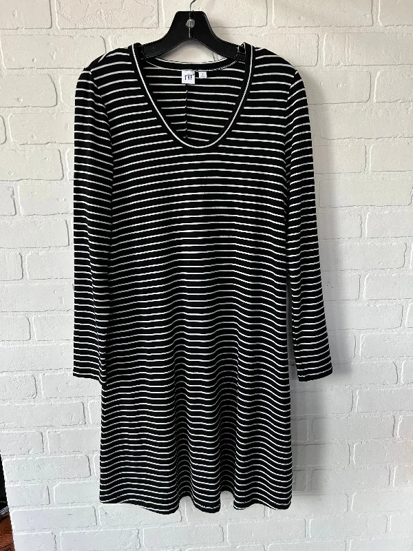 The Best Prices Black & White Dress Casual Midi Gap, Size S