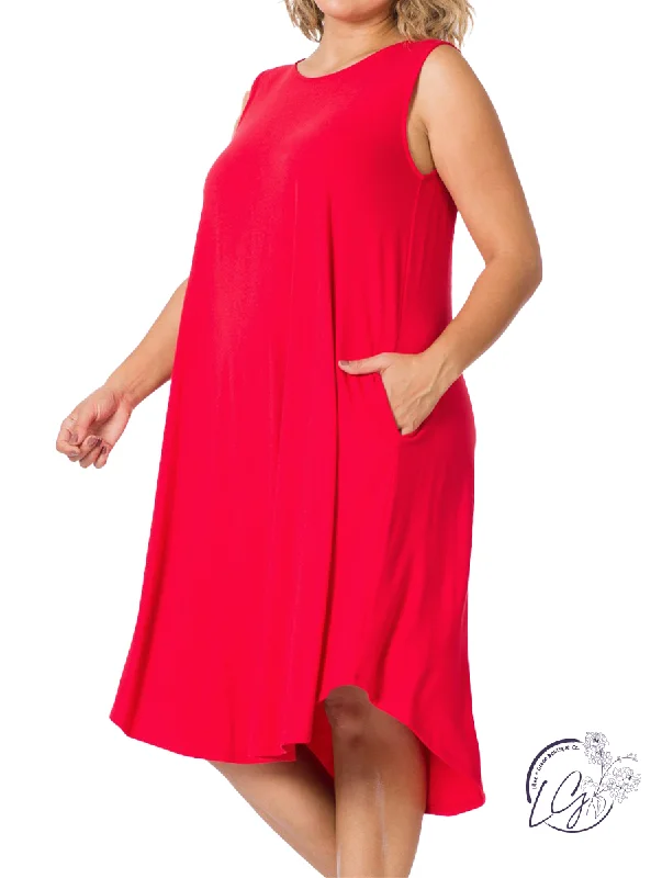 Great Deals Curvy Breezy Summer Tank Dress