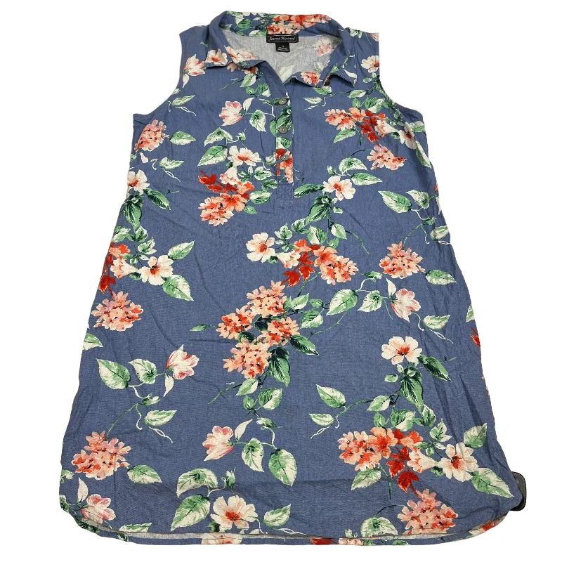 Warehouse Sale Blue Dress Casual Short Jessica Howard, Size L