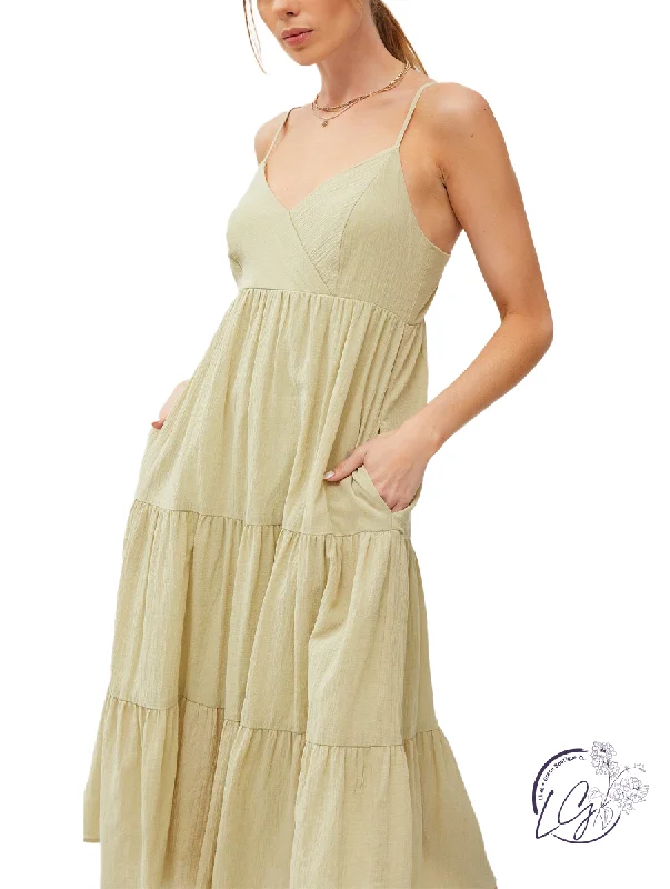 Midnight Madness Tranquil Wrap Midi Dress