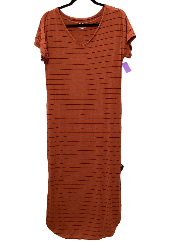 Act Fast Blue & Orange Dress Casual Maxi Time And Tru, Size S